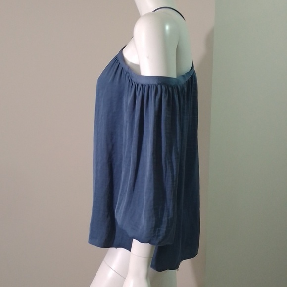 E4 Vince Camuto XS slate blue off shoulder top - Picture 6 of 11